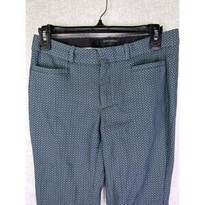 Banana Republic Sloan Ankle Pants Women’s Size 0 Teal Geometric Stretch